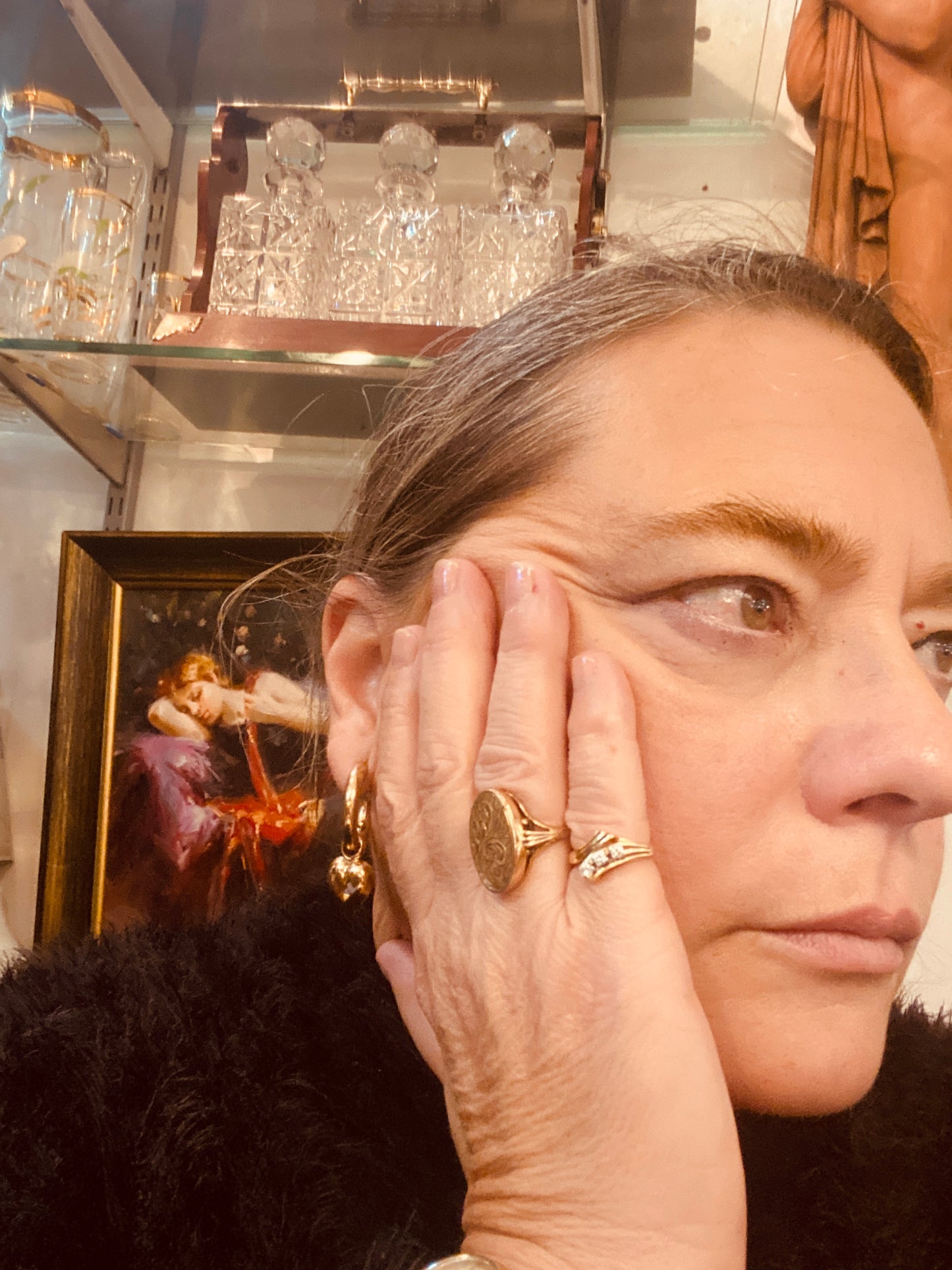 9ct vintage poison ring circa 1972 birmingham size L 5.3g