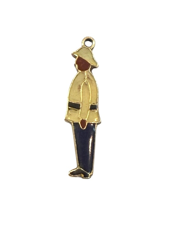 9ct vintage Bahama guard charm / Jamaican  constable charm circa 1958