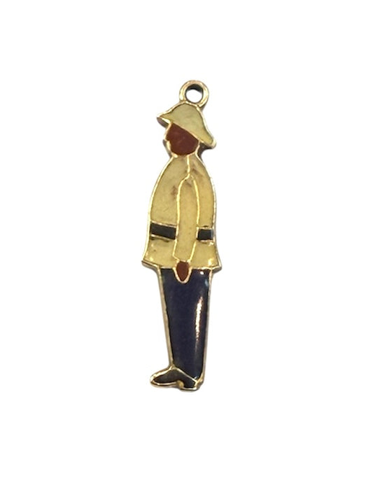 9ct vintage Bahama guard charm / Jamaican  constable charm circa 1958