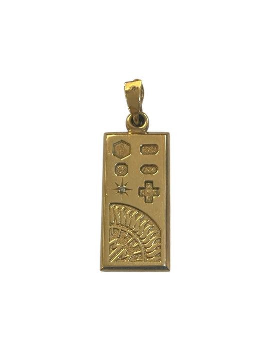 9ct limited edition ingot circa 2000. 8g pendant / charm