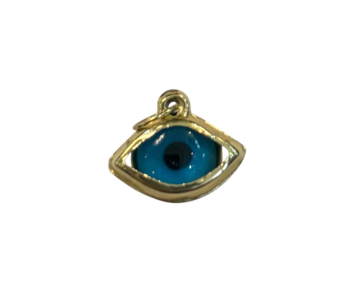 14ct 585 preowned evil eye charm / pendant 0.70g in the shape of an eye