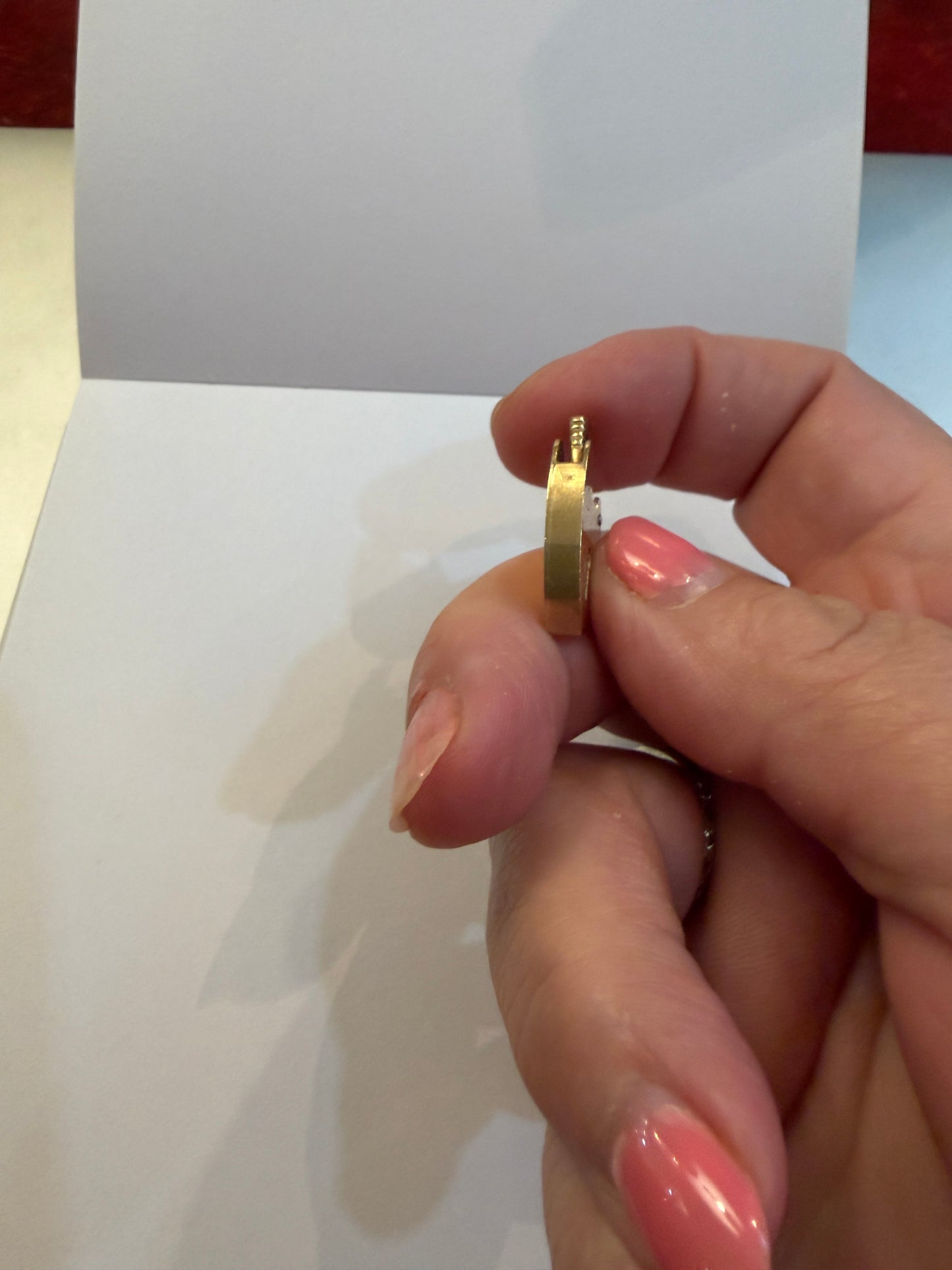 9ct vintage padlock charm (7)/pendant circa 1973 3.5g