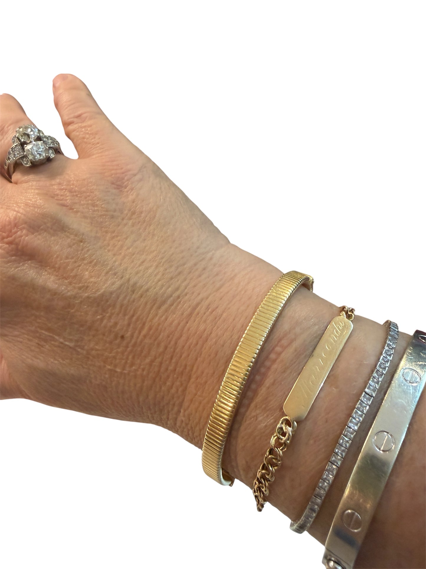 9ct vintage / preowned bangle 5.4g unisex jewellery