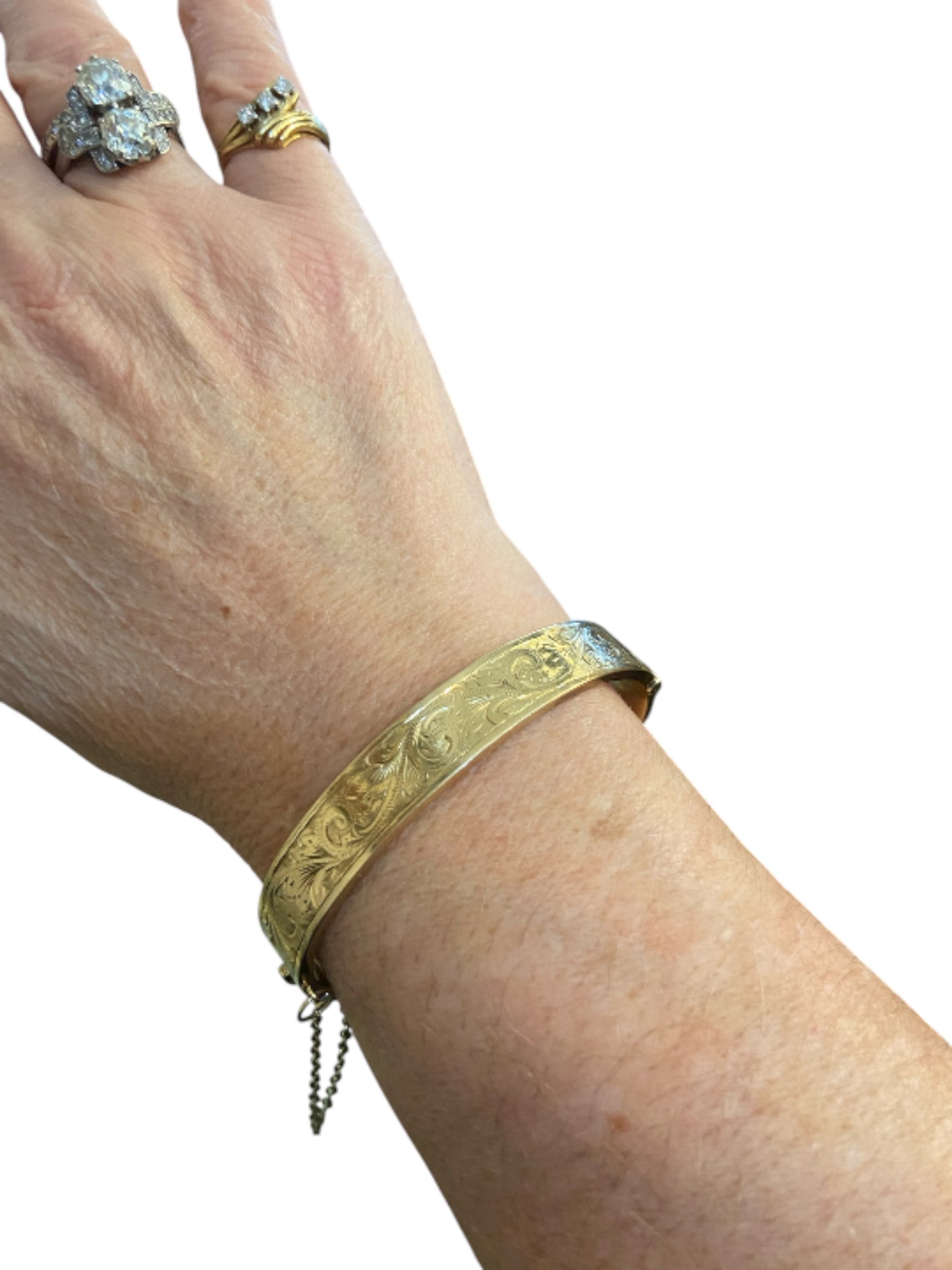 9ct vintage ornate bangle 16.1g