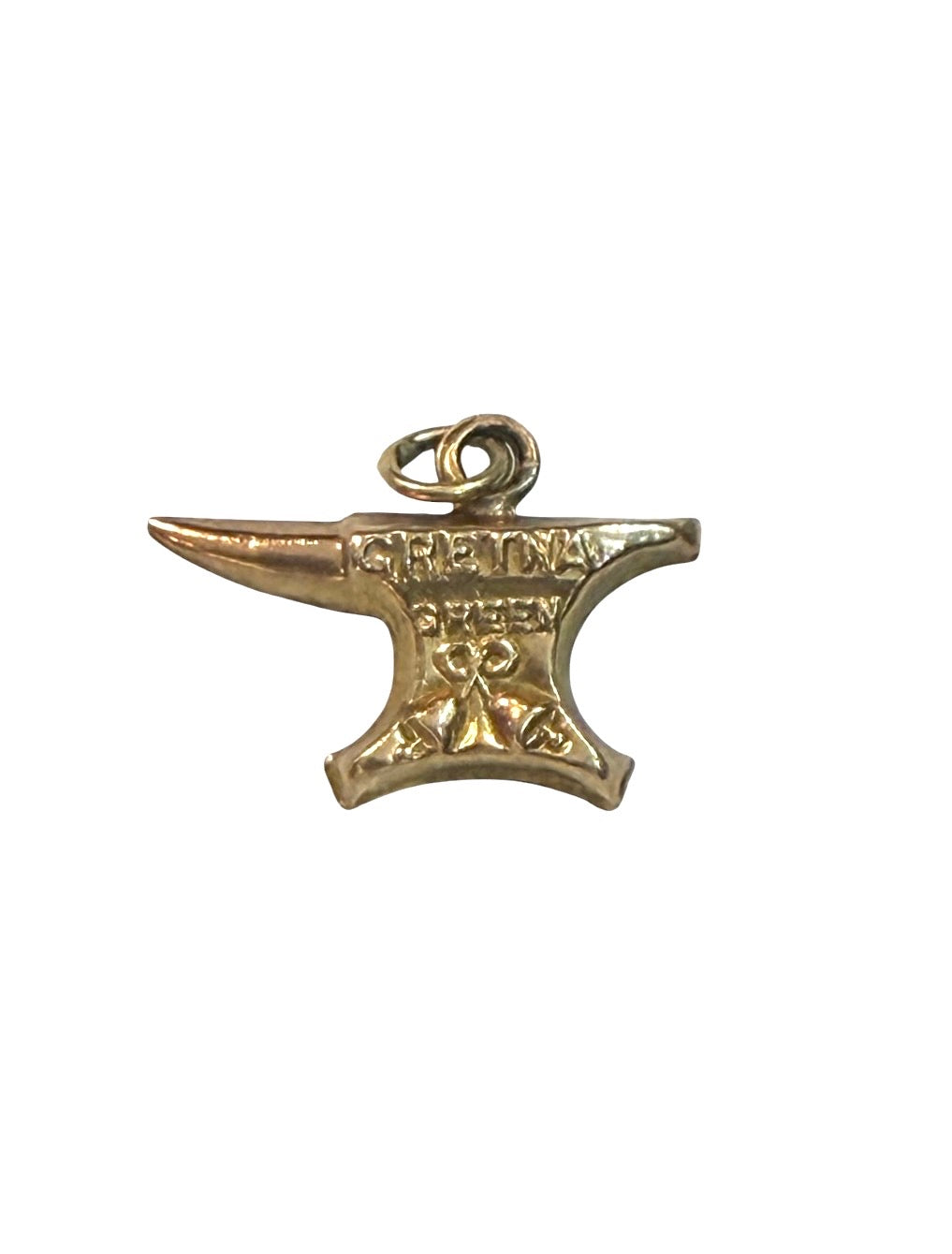 9ct vintage greta green anvil charm  circa 1965 0.55g