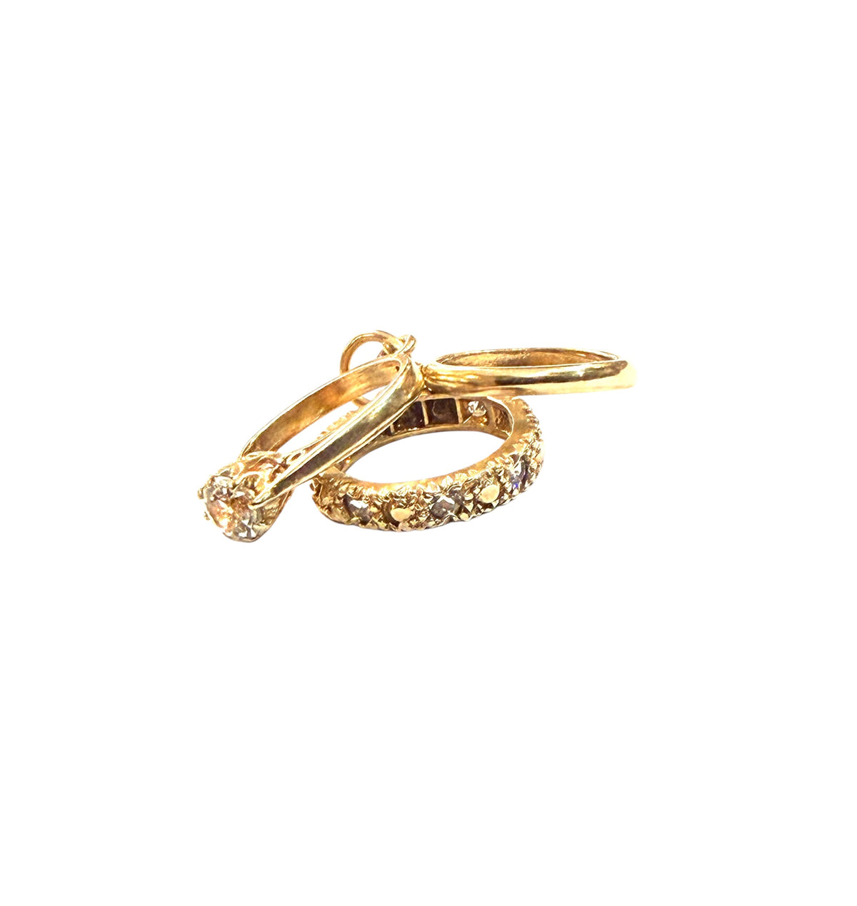 9ct vintage wedding ring charm / pendant circa 1976 3.26g