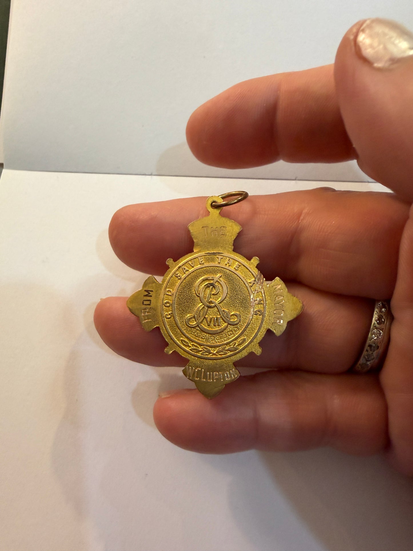 9ct Antique Fob of the coronation of King Edward VII circa 1902