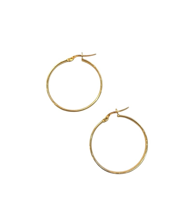 9ct vintage / preowned hoop earrings 3.05g