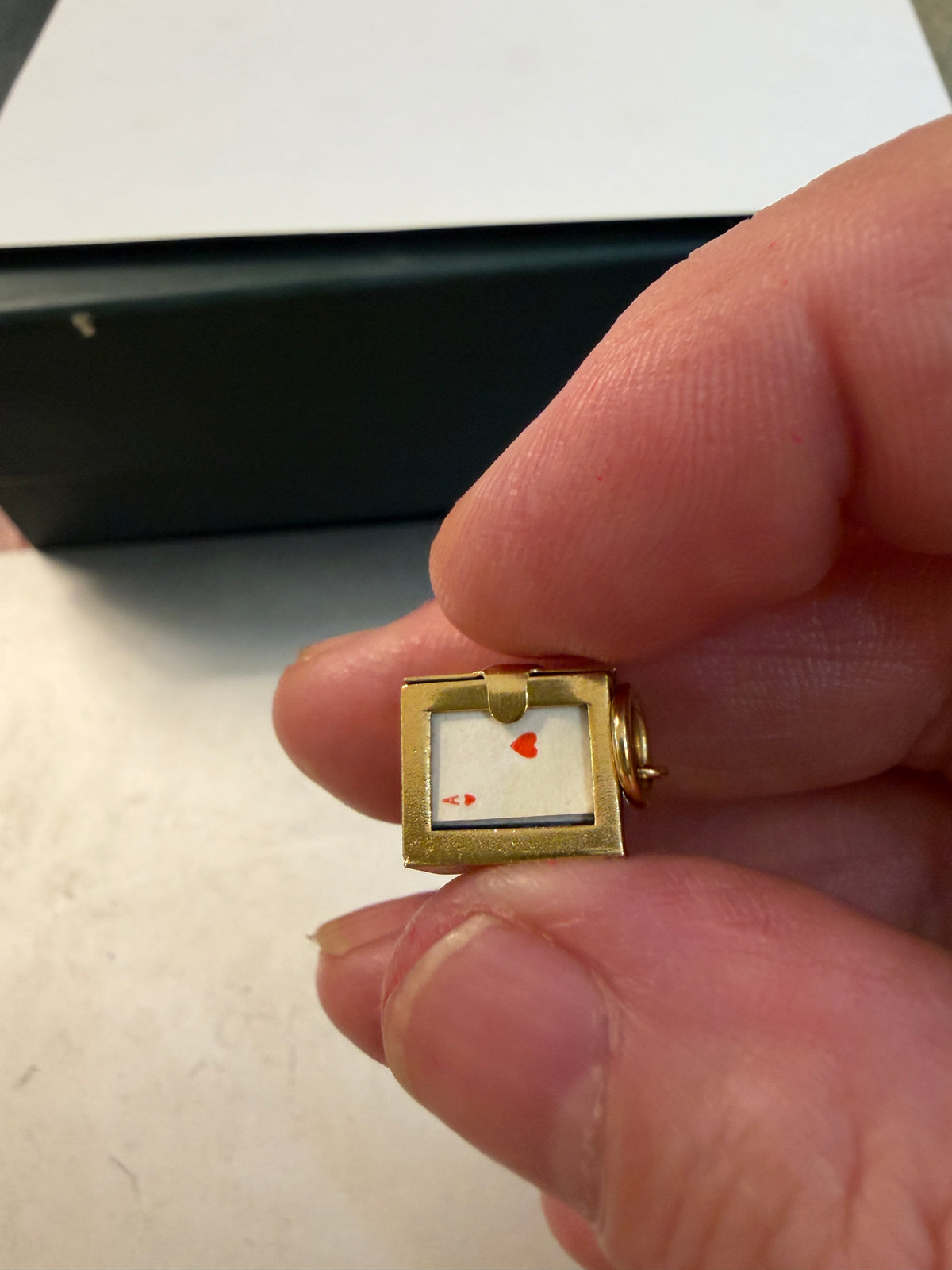 9ct vintage deck of cards charm by Georg jensen circa 1974 2.43g