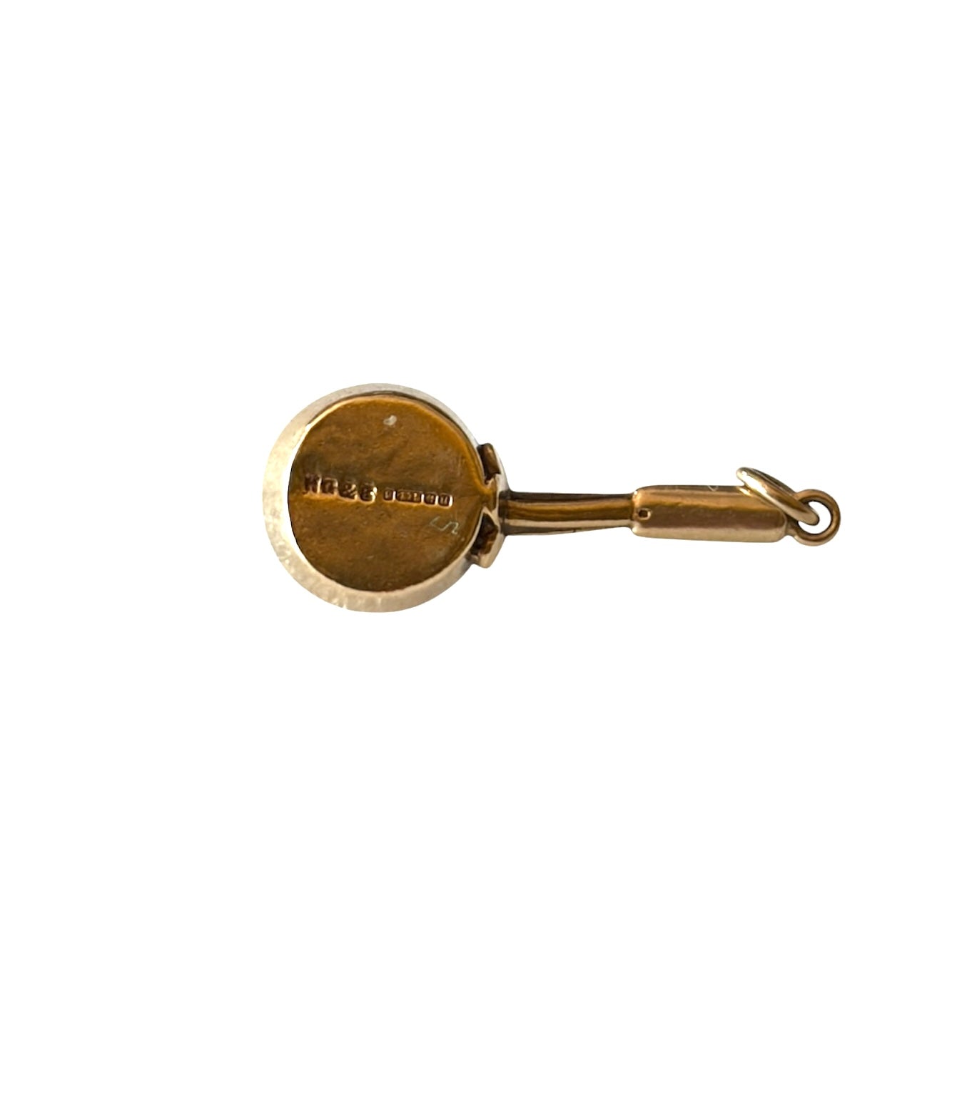 9ct vintage 'flash in the pan' charm rare. charms circa 1969 4.21g