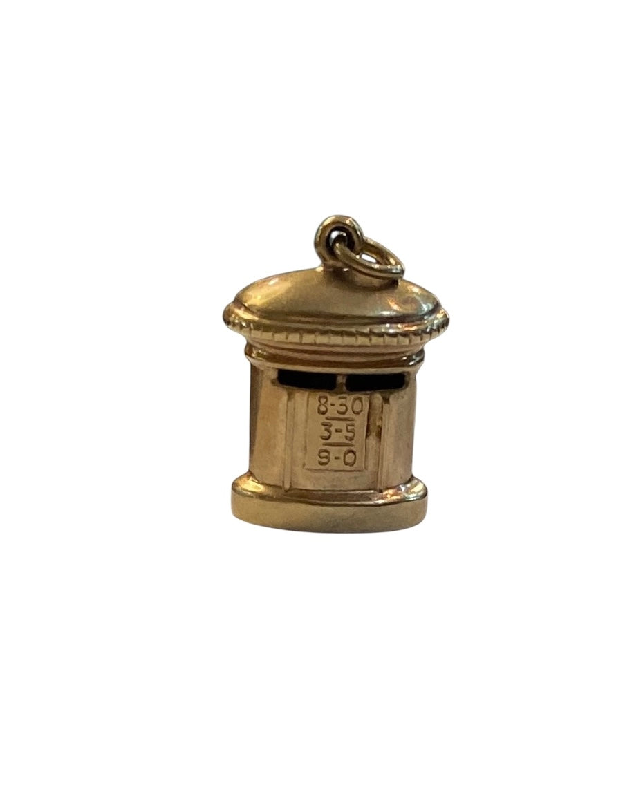 9ct vintage post box charm circa 1962 by WHC