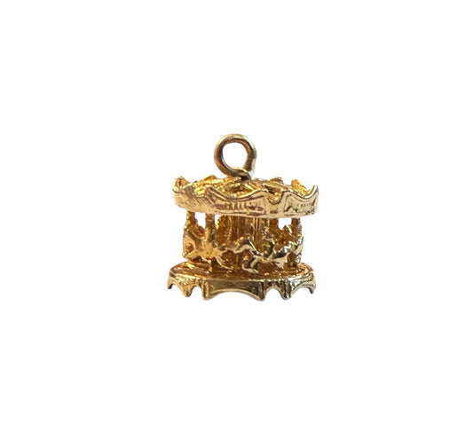 9ct vintage carousel charm, rotation, circa 1978 by Rp 3.18g