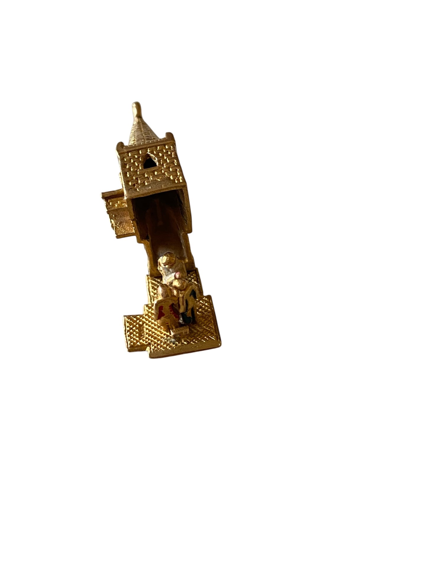 9ct vintage church charm with baptism inside