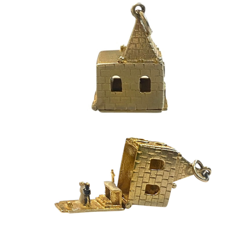 9ct vintage opening church charm circa 1964