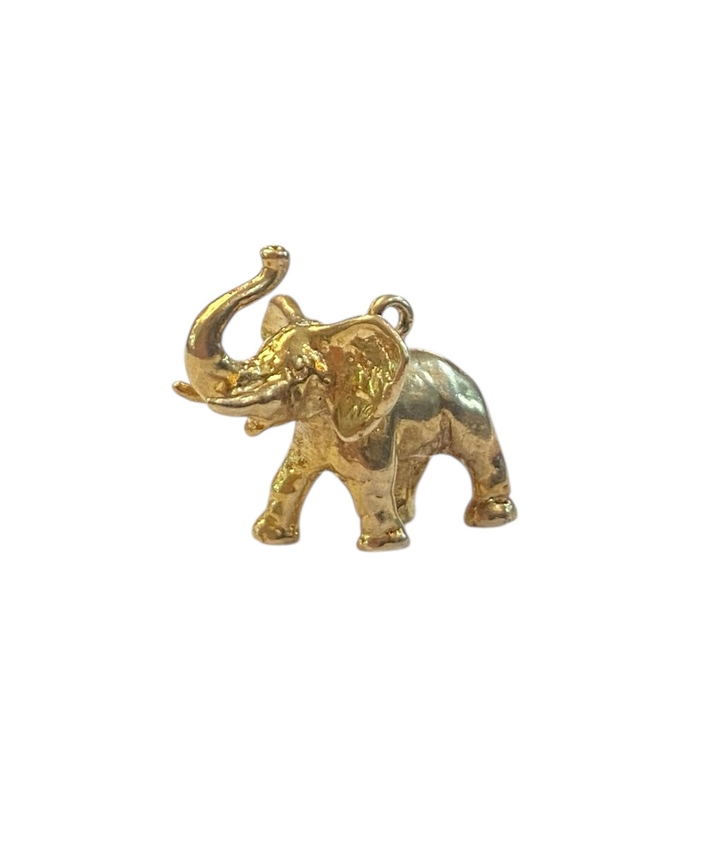 9ct vintage elephant charm solid gold 6.2g circa 1976