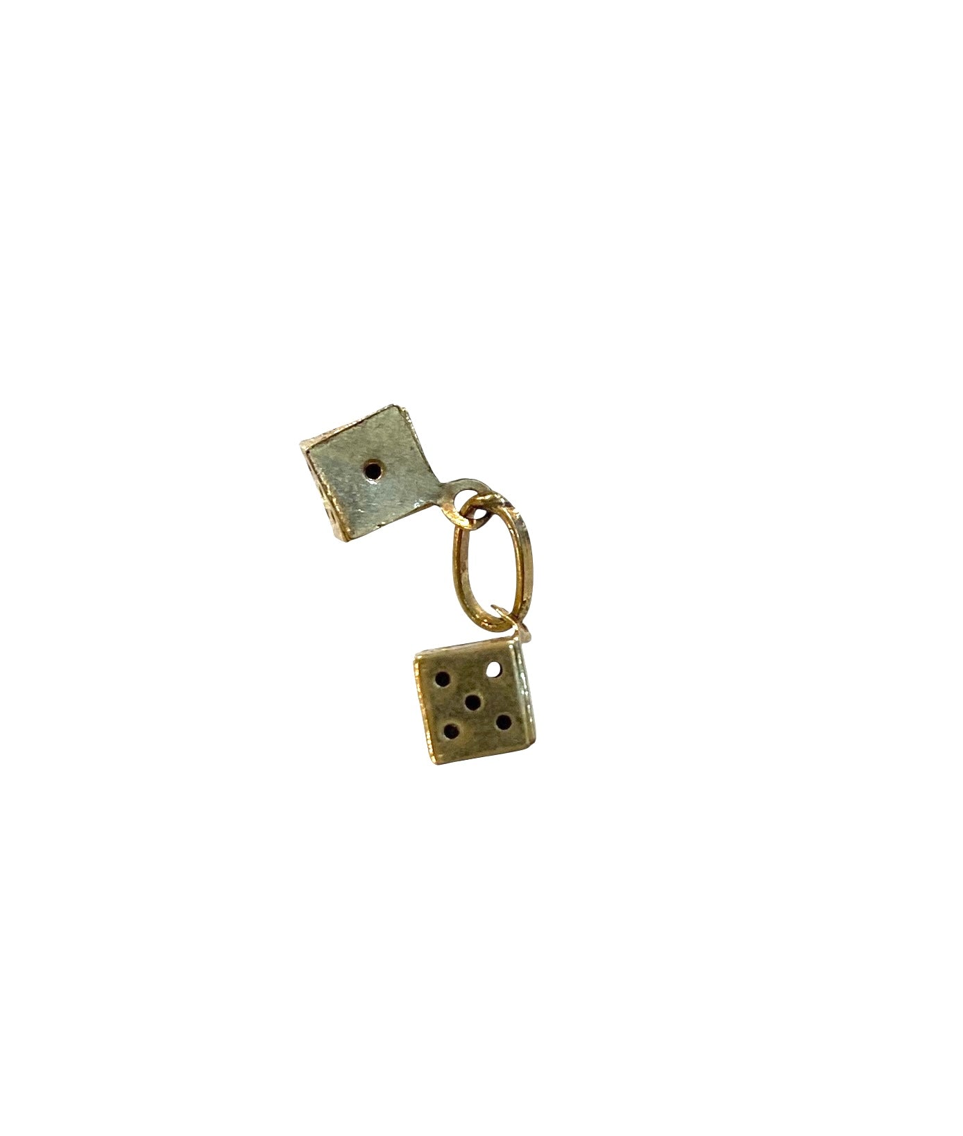 9ct vintage dice charm. very small