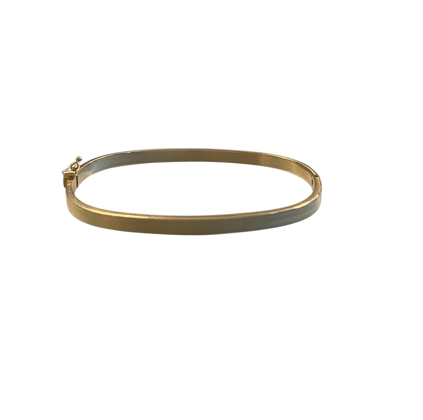9ct vintage plain bangle. hinged, 6.2g