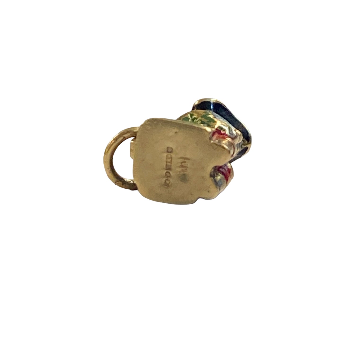 9ct vintage toby jug charm circa 1969. enamelled