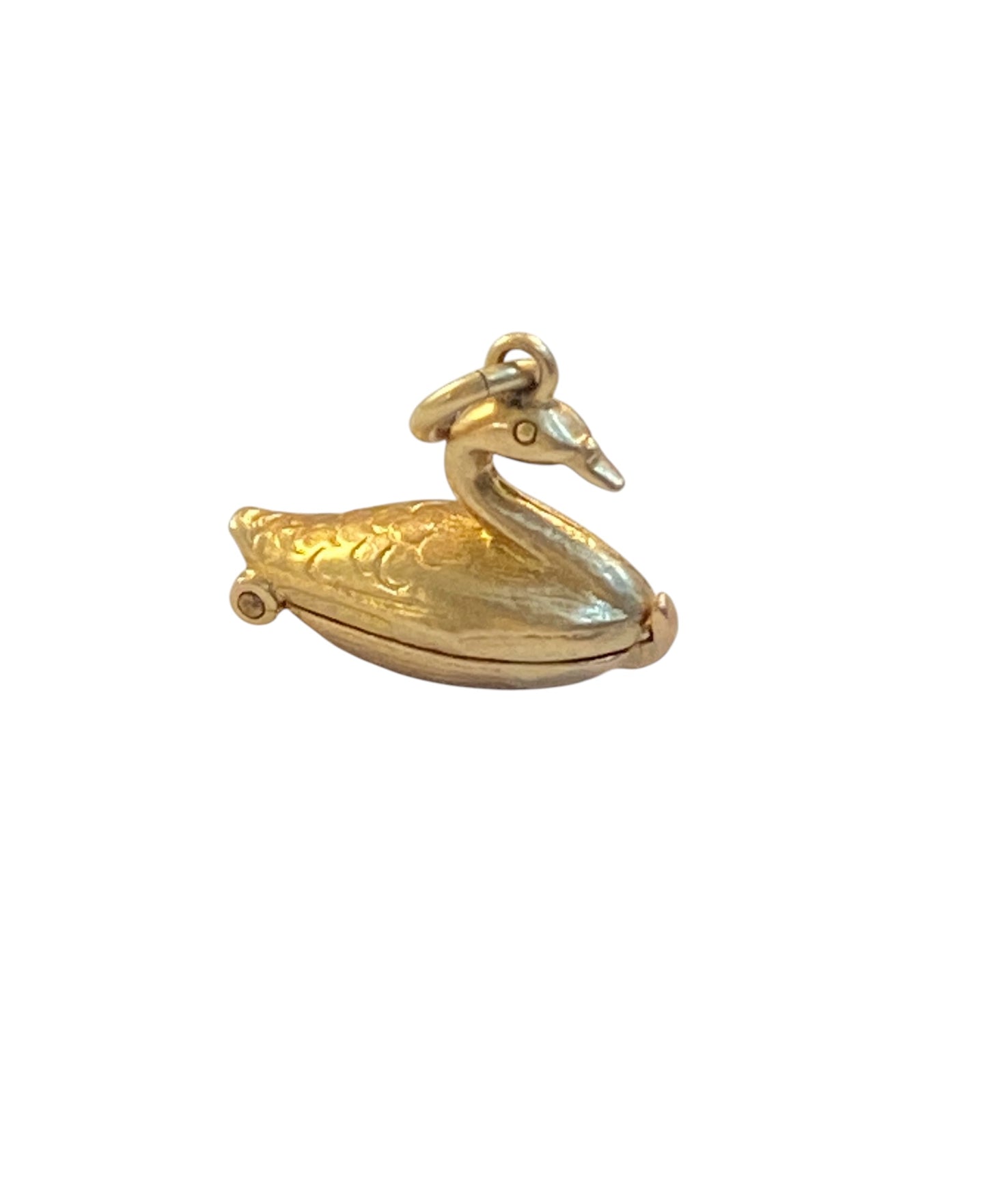 9ct vintage swan  charm, opening swan, swan lake. circa 1963