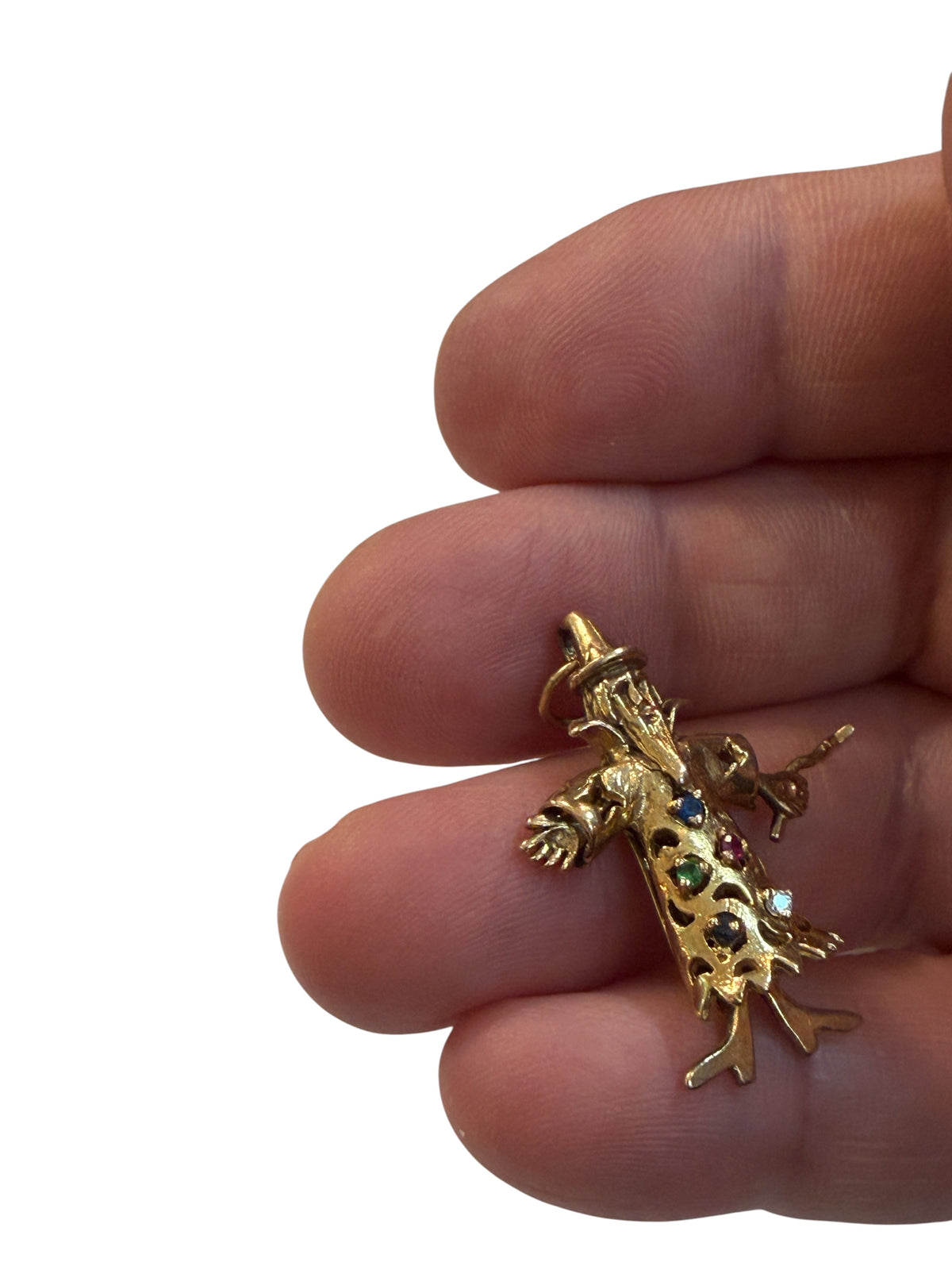9ct vintage wizard charm / pendant articulated 4.0g by CJM