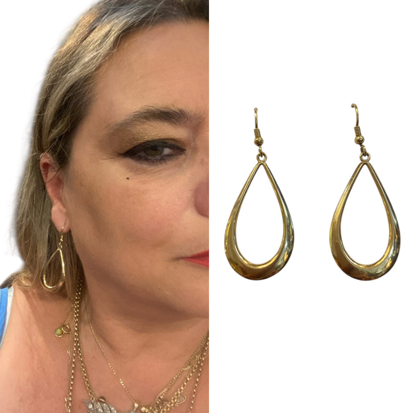 9ct 375 vintage drop dangle earrings. circa 1998 7.3g