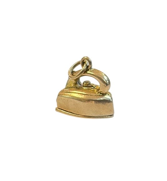 9ct vintage opening iron charm circa 1980s with devil inside 5.15g