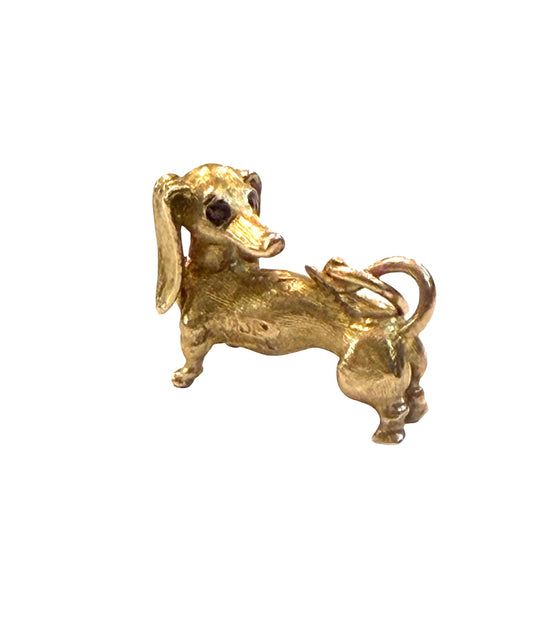 9ct vintage dachshund charm circa 1961 by Georg jensen 4.2G