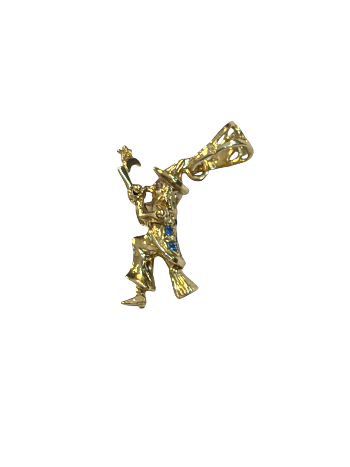 9ct vintage witch charm / pendant 4.22g , articulated charm