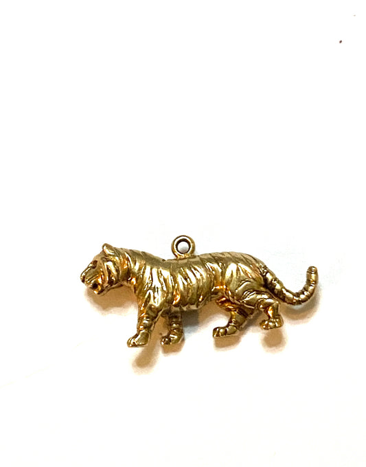 9ct vintage tiger charm by PPld 6.4g circa 1964