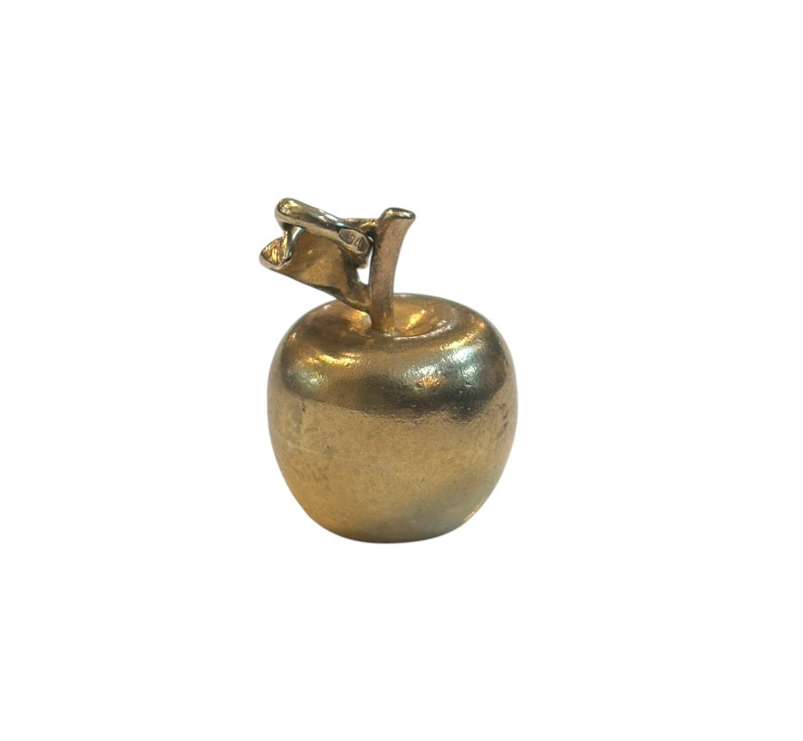 9ct vintage apple charm / hollow 1.61g