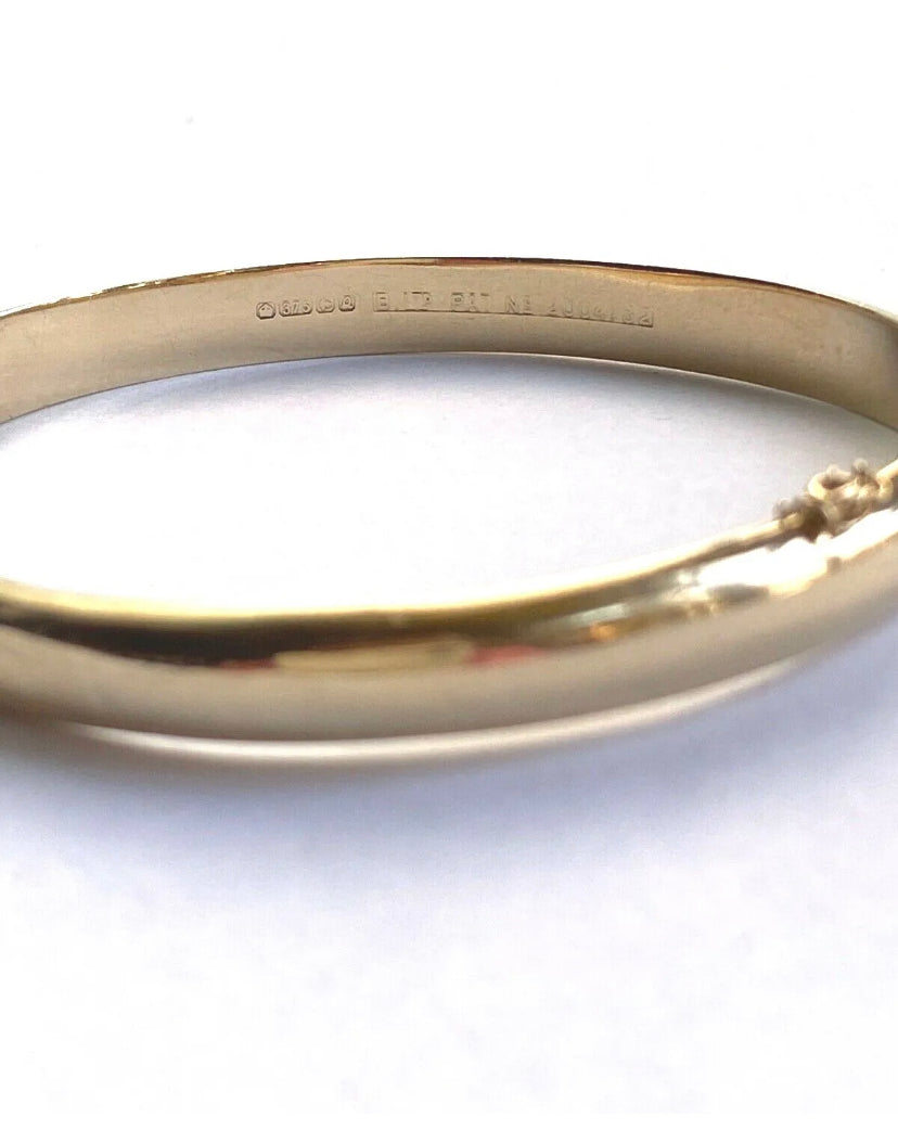 9ct 375 vintage / pre owned gold bangle 8g