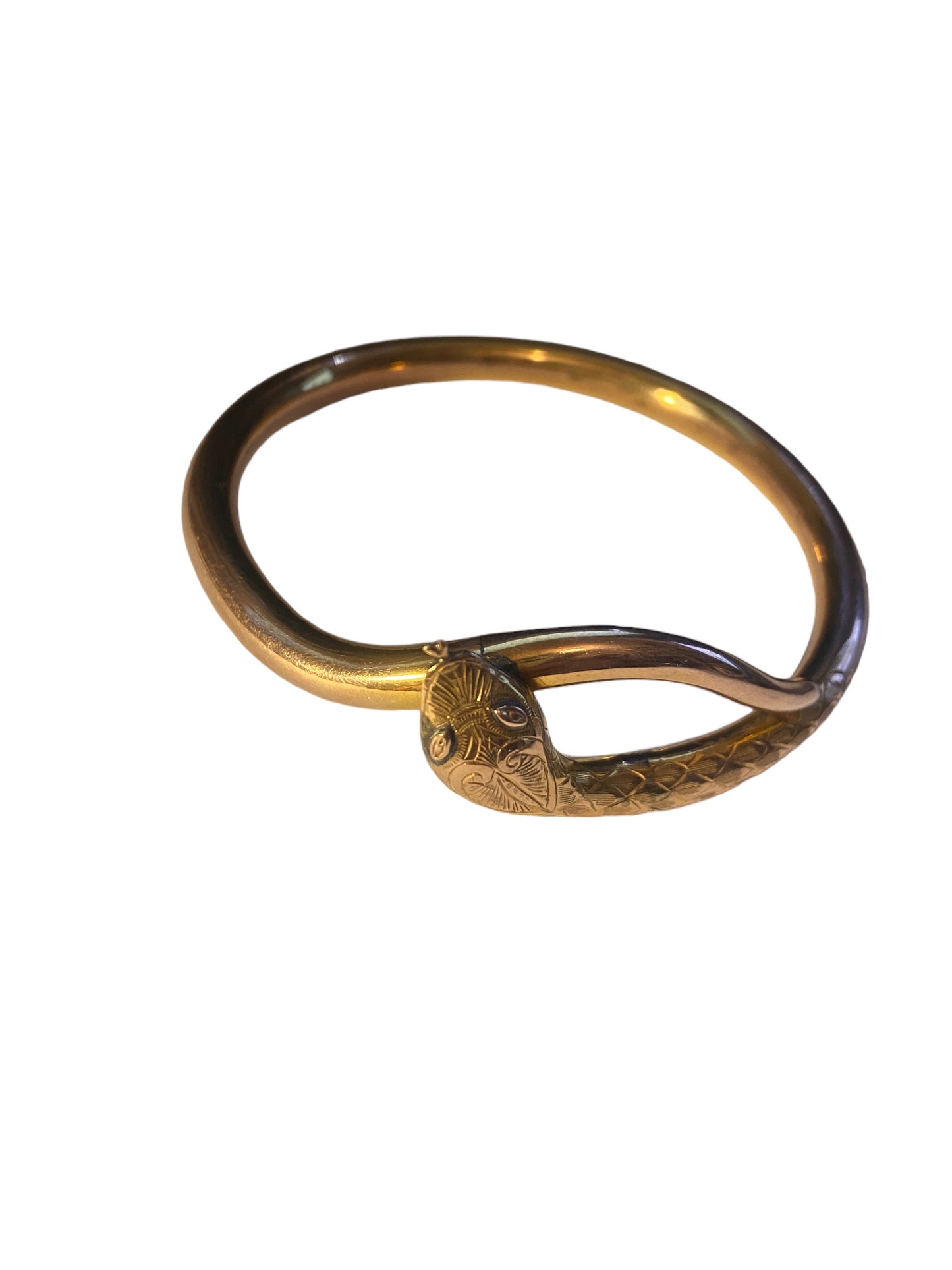 9ct vintage snake slave bangle by Smith and Pepper 11.2g