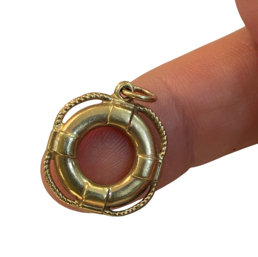 9ct vintage life saver charm by WHC 1.17g