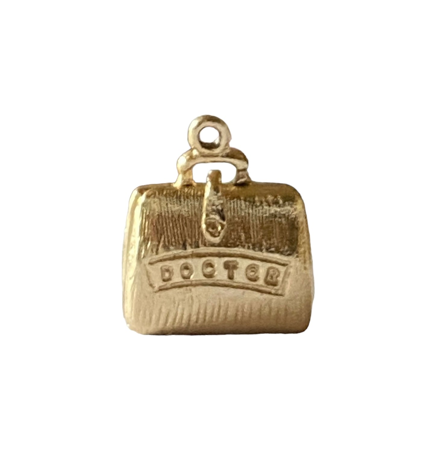 9ct vintage Doctors bag charm opening. yellow gold 4.0g