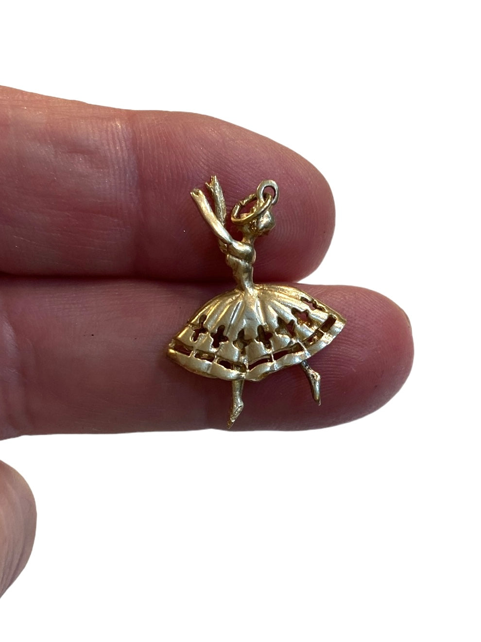 9ct vintage ballerina charm articulated.