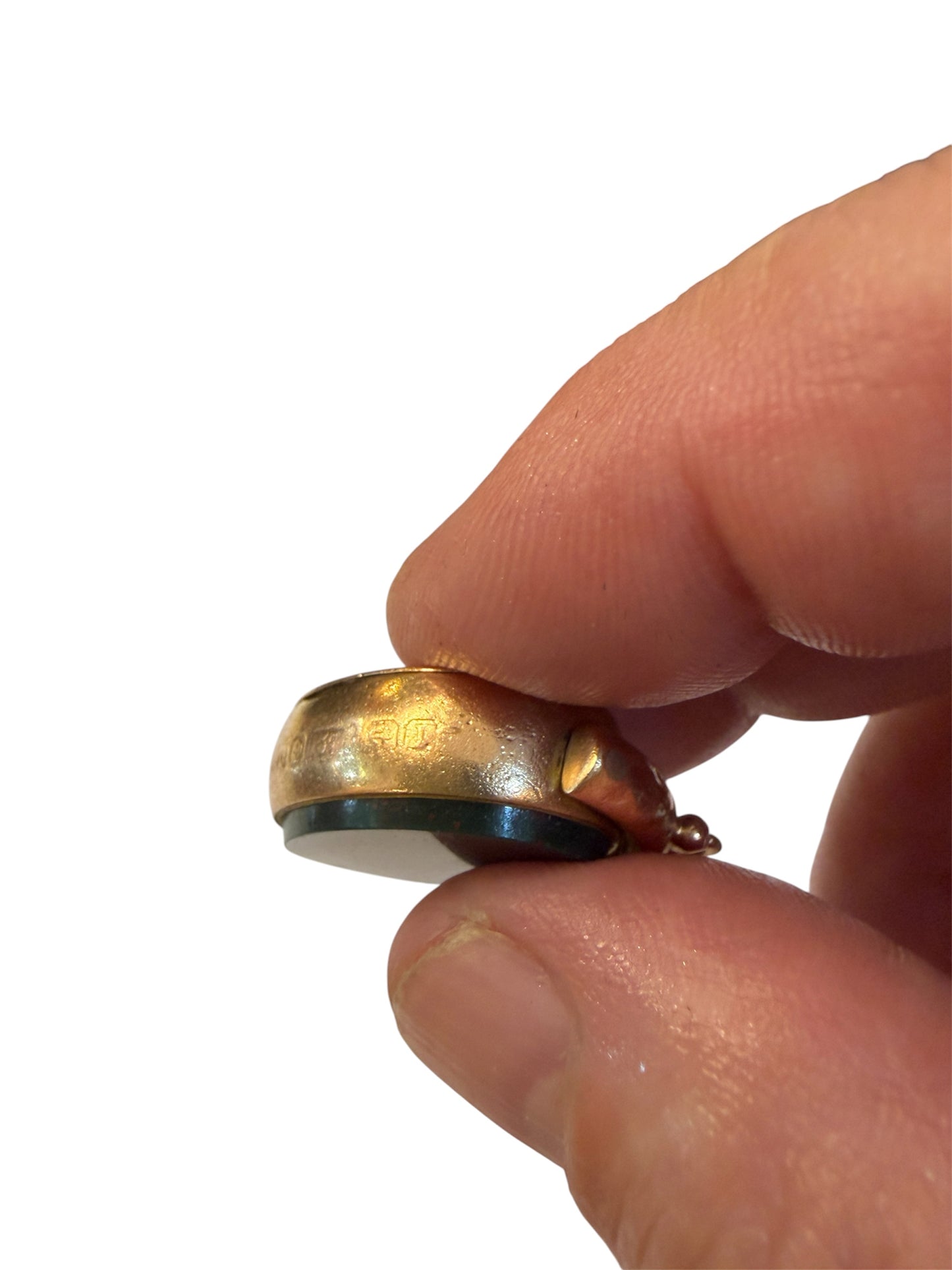 9ct vintage fob / locket pendant charm circa 1910. 8.5g