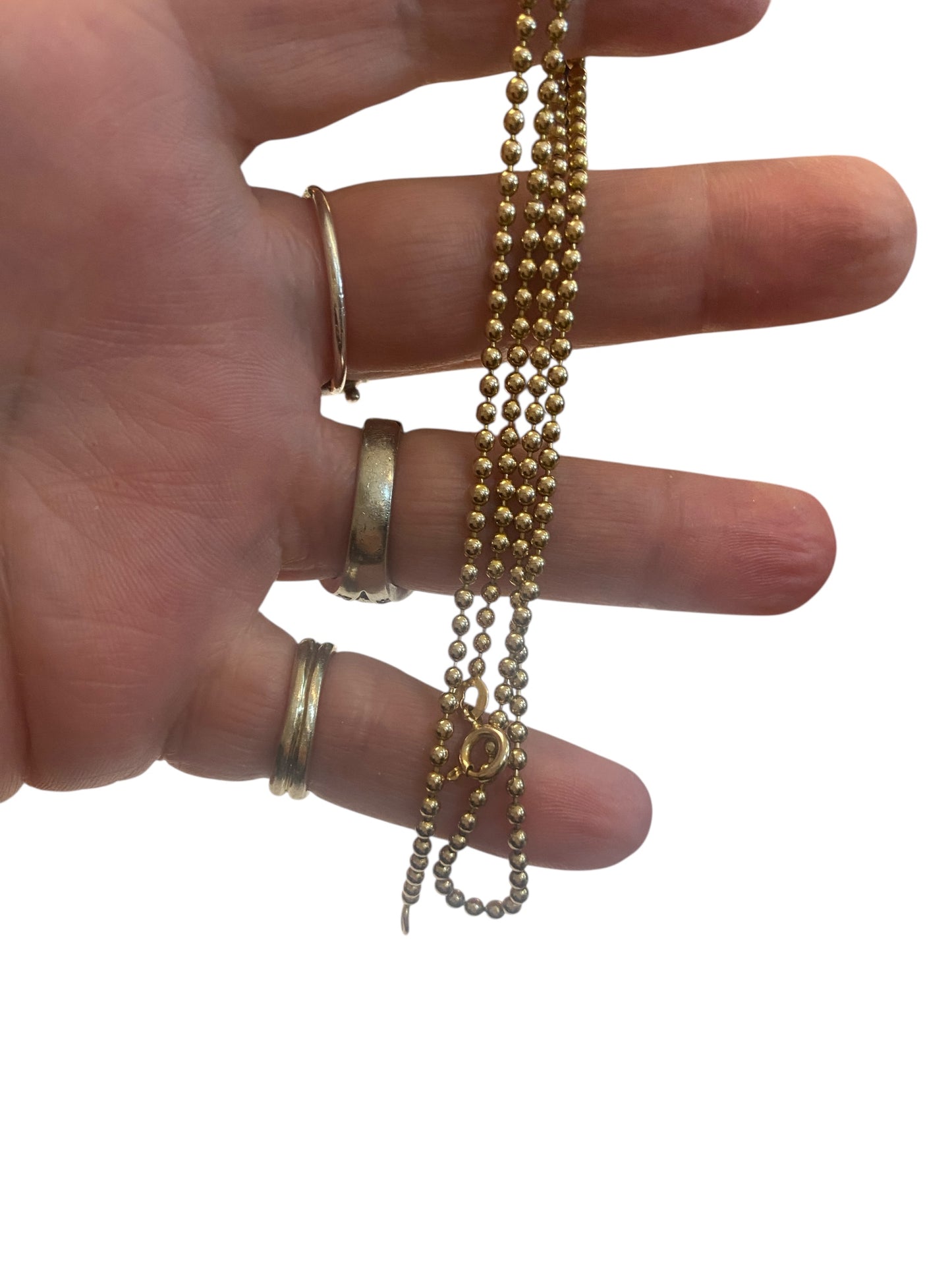 10ct vintage / pre owned bobble necklace- chain 18 1/2 inches 7.9g