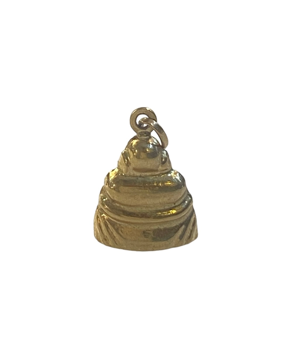 9ct pre owned buddha charm. sitting buddha, yellow gold, hollow