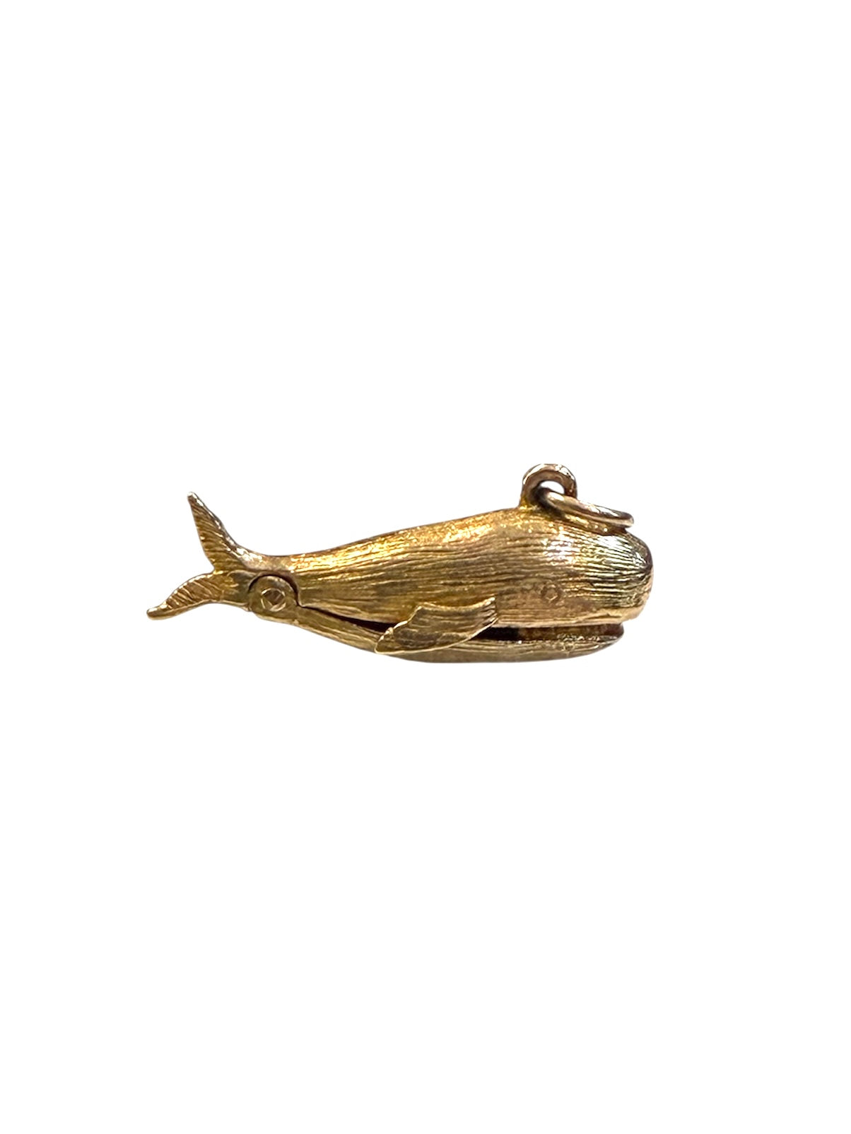 9ct vintage whale charm with jonah circa 1952