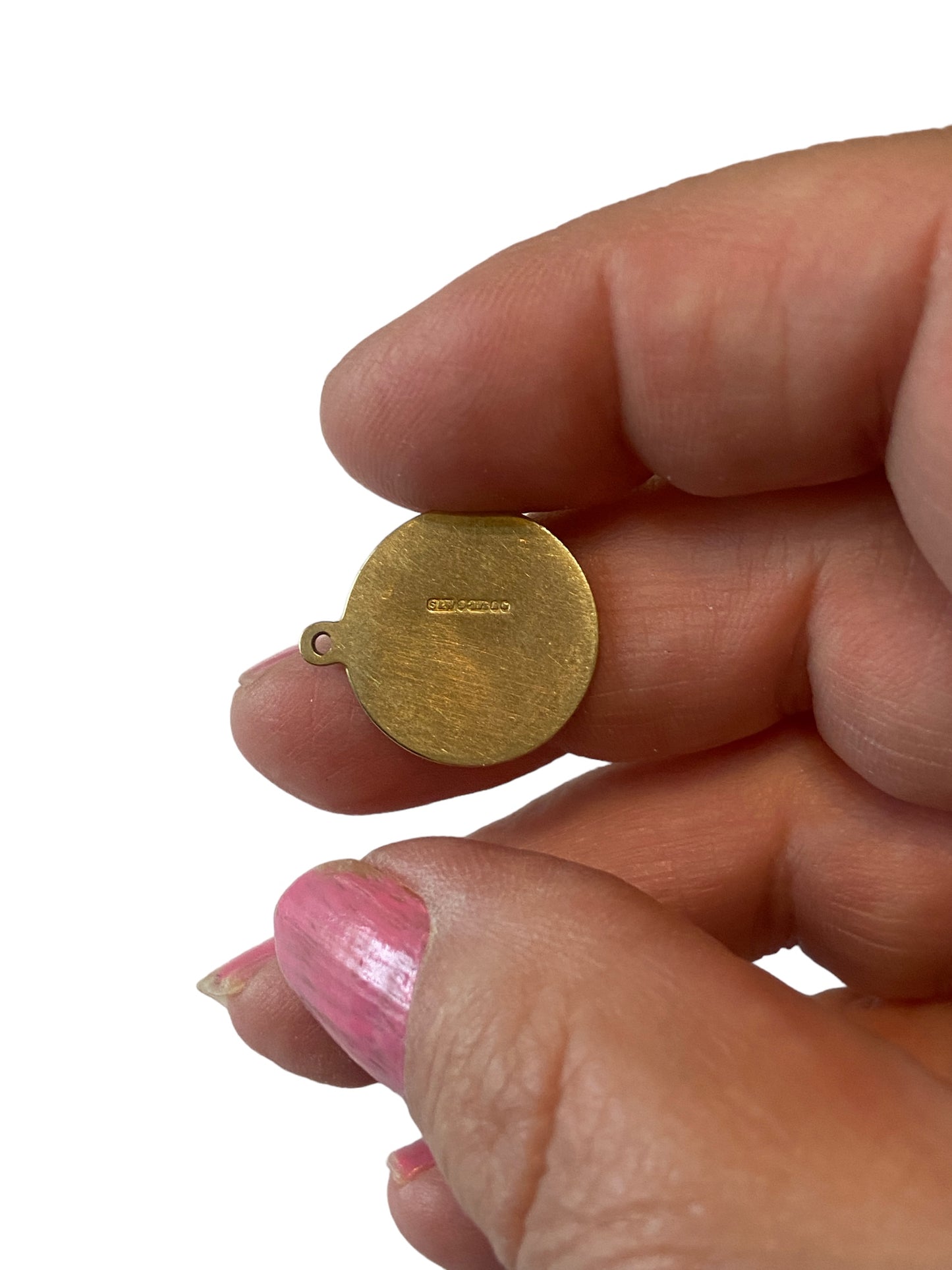 9ct vintage gemini disc charm / pendant circa 1963
