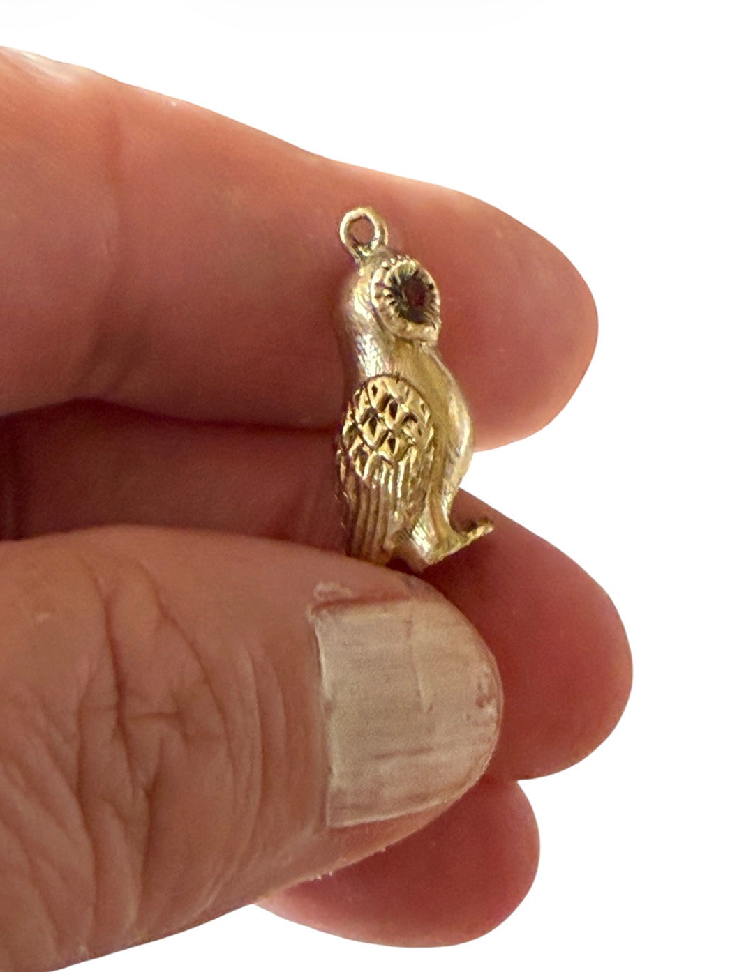 9ct vintage owl charm by Georg jensen circa 1961 4.66g