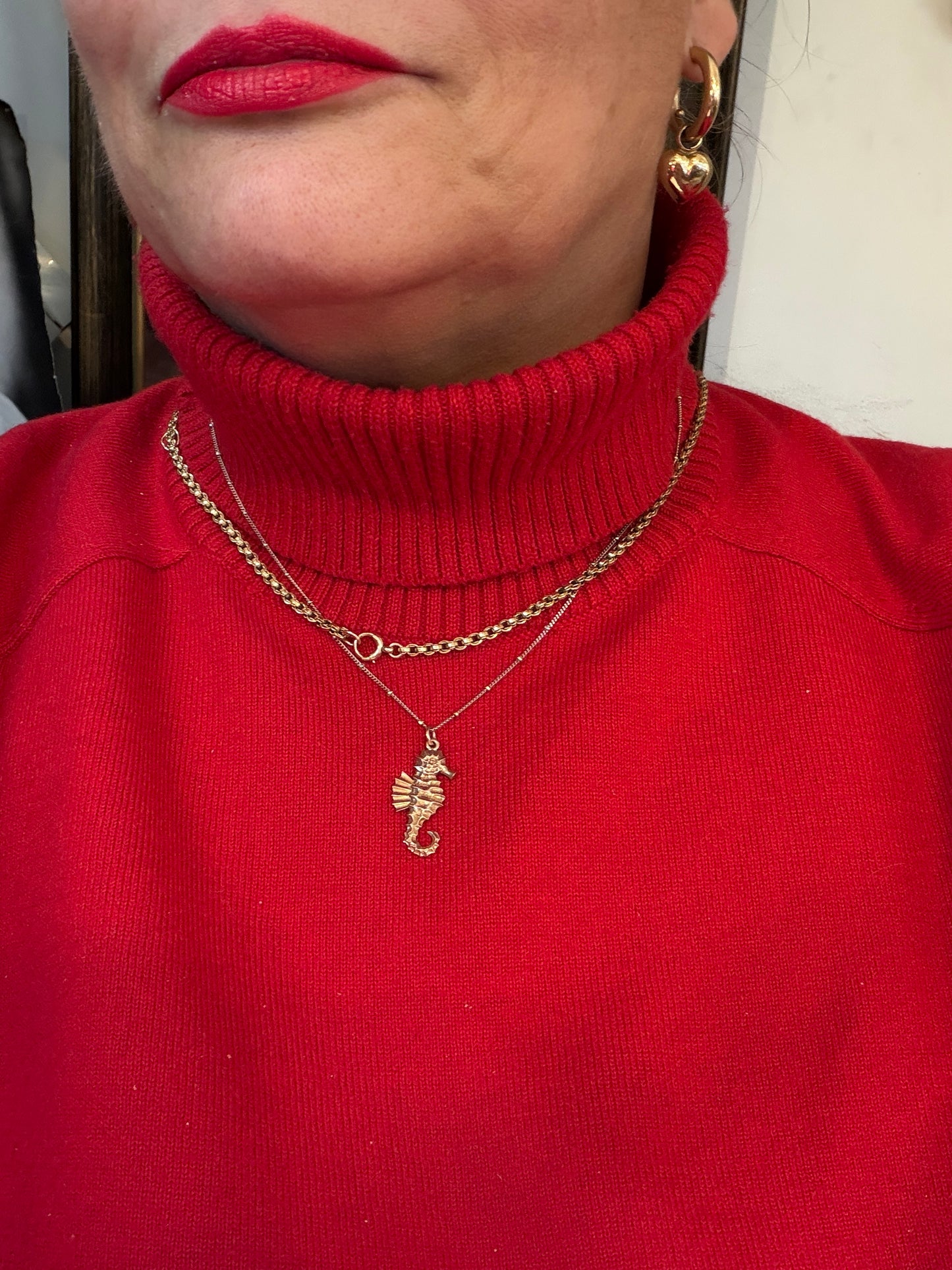 9ct vintage seahorse charm pendant circa 1972 by PPLD