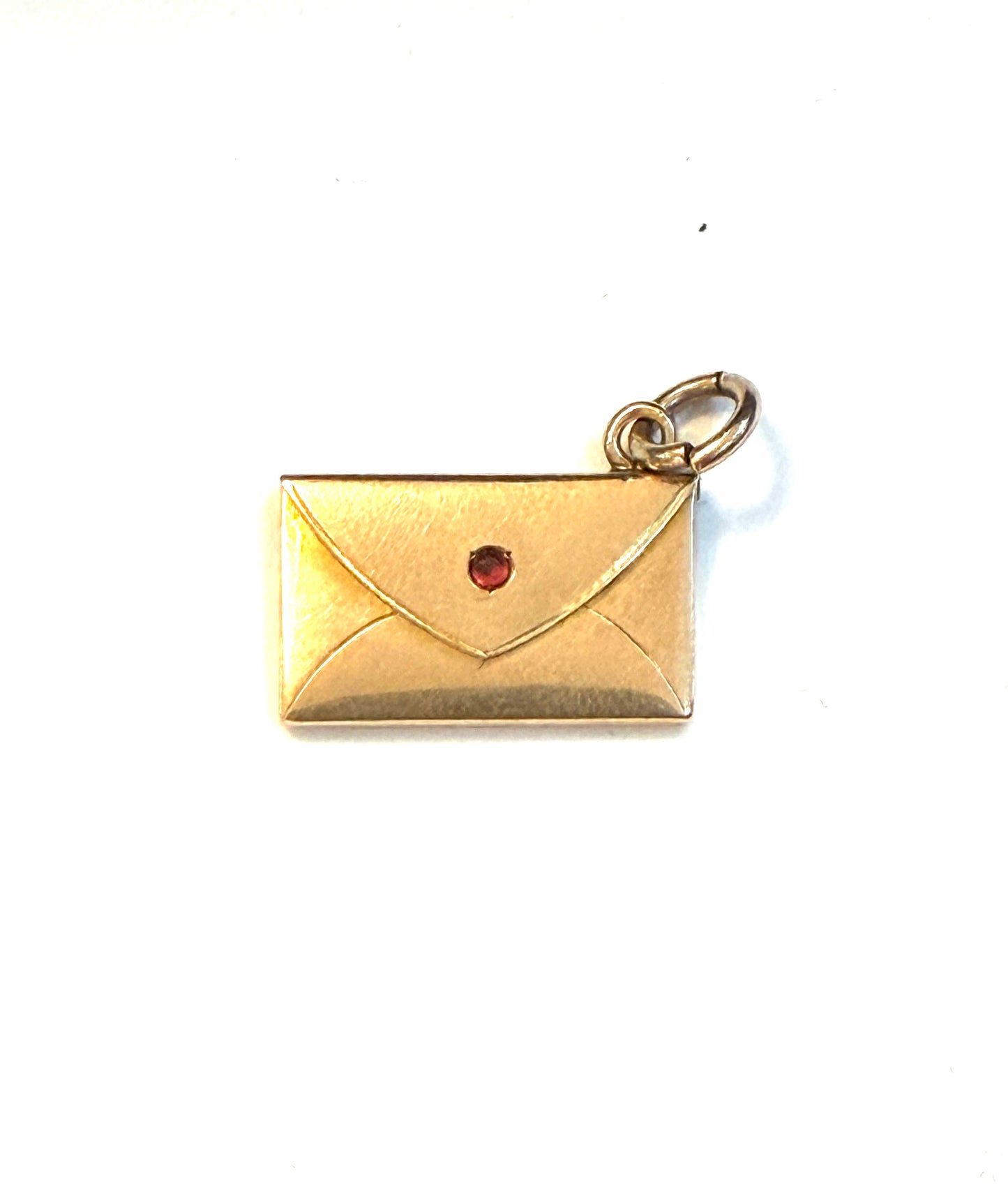 9ct antique envelope charm with a note inside circa 1901