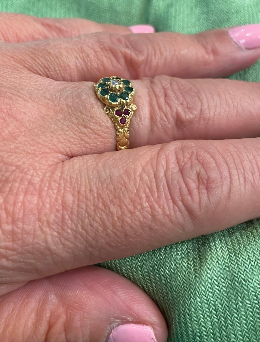 18ct Antique ring Suffragette circa 1911 ring size O