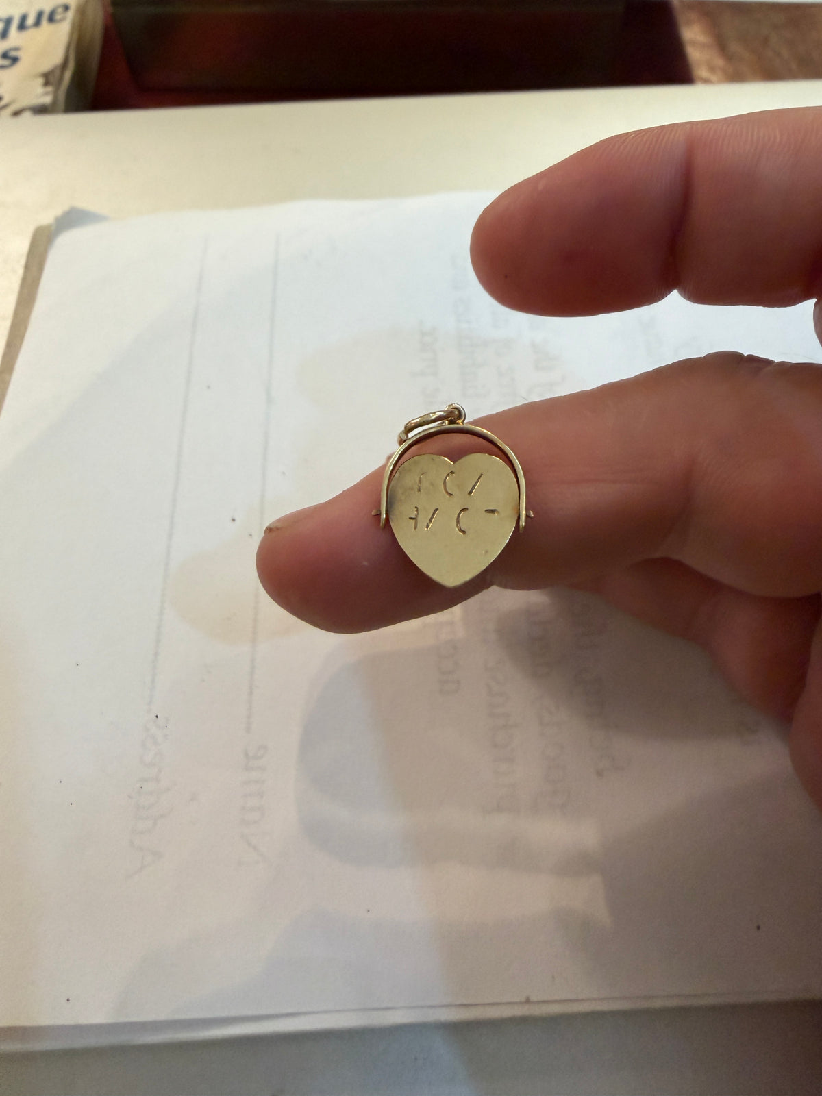 9ct vintage i love you spinner circa 1977 by WHC