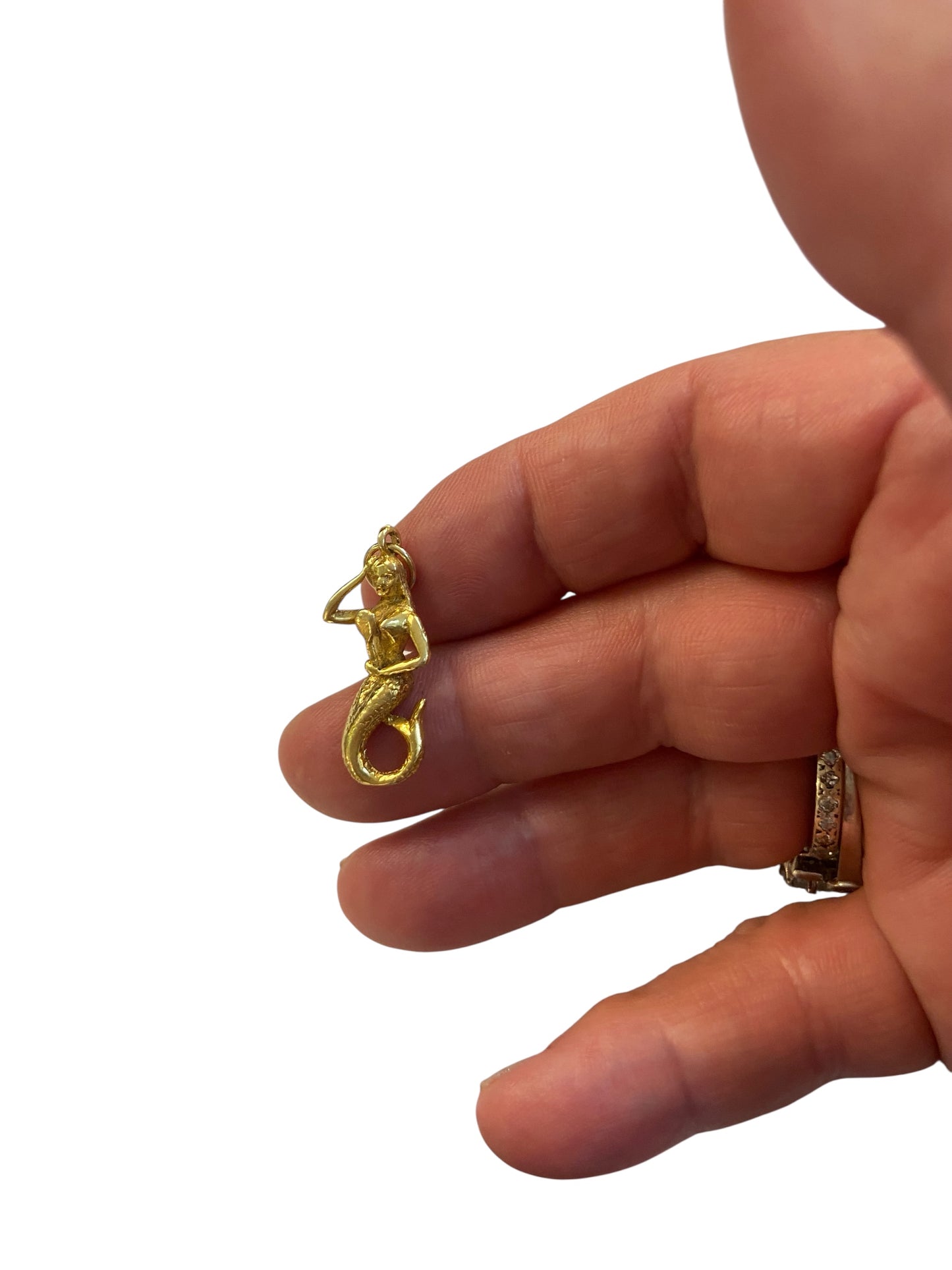 9ct vintage mermaid charm circa 1980s