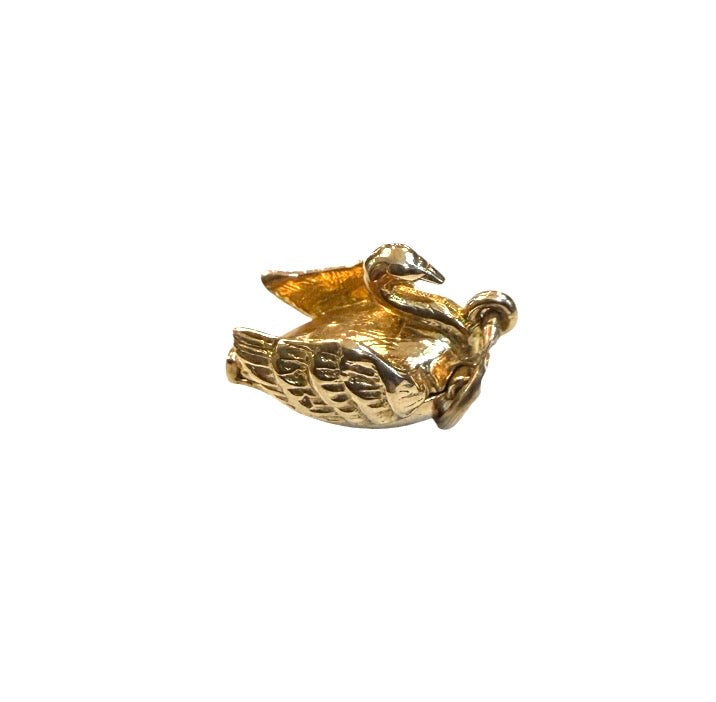 9ct vintage swan lake charm. circa 1965 by RP