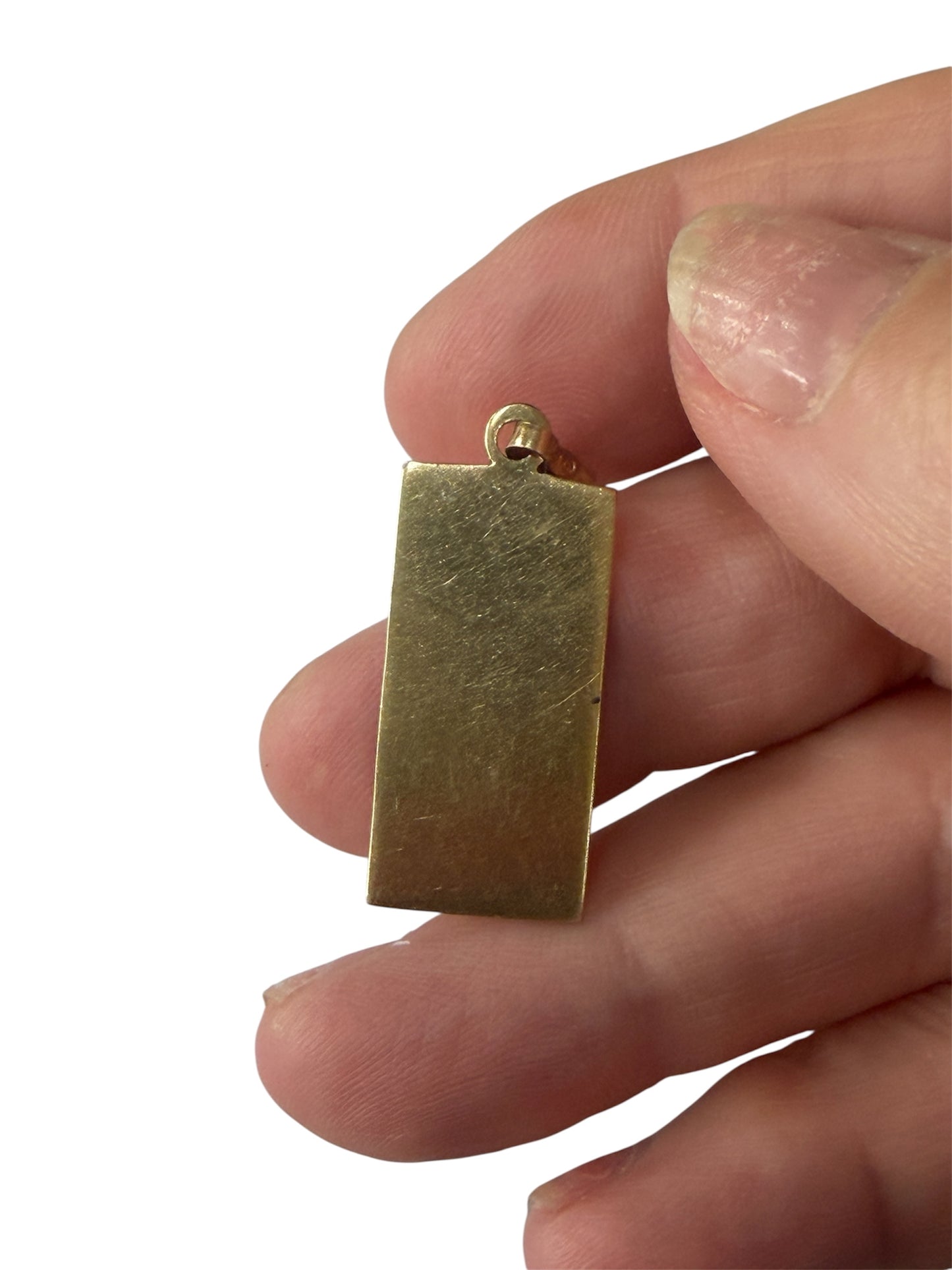 9ct vintage ingot charm, circa 2000 3.7g