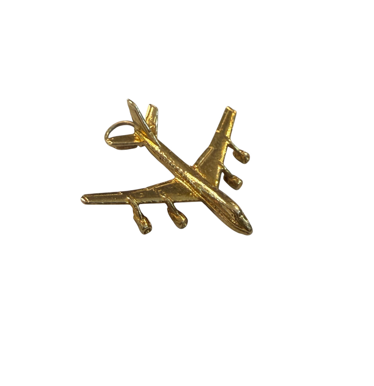 9ct vintage plane charm / pendant  3.57g