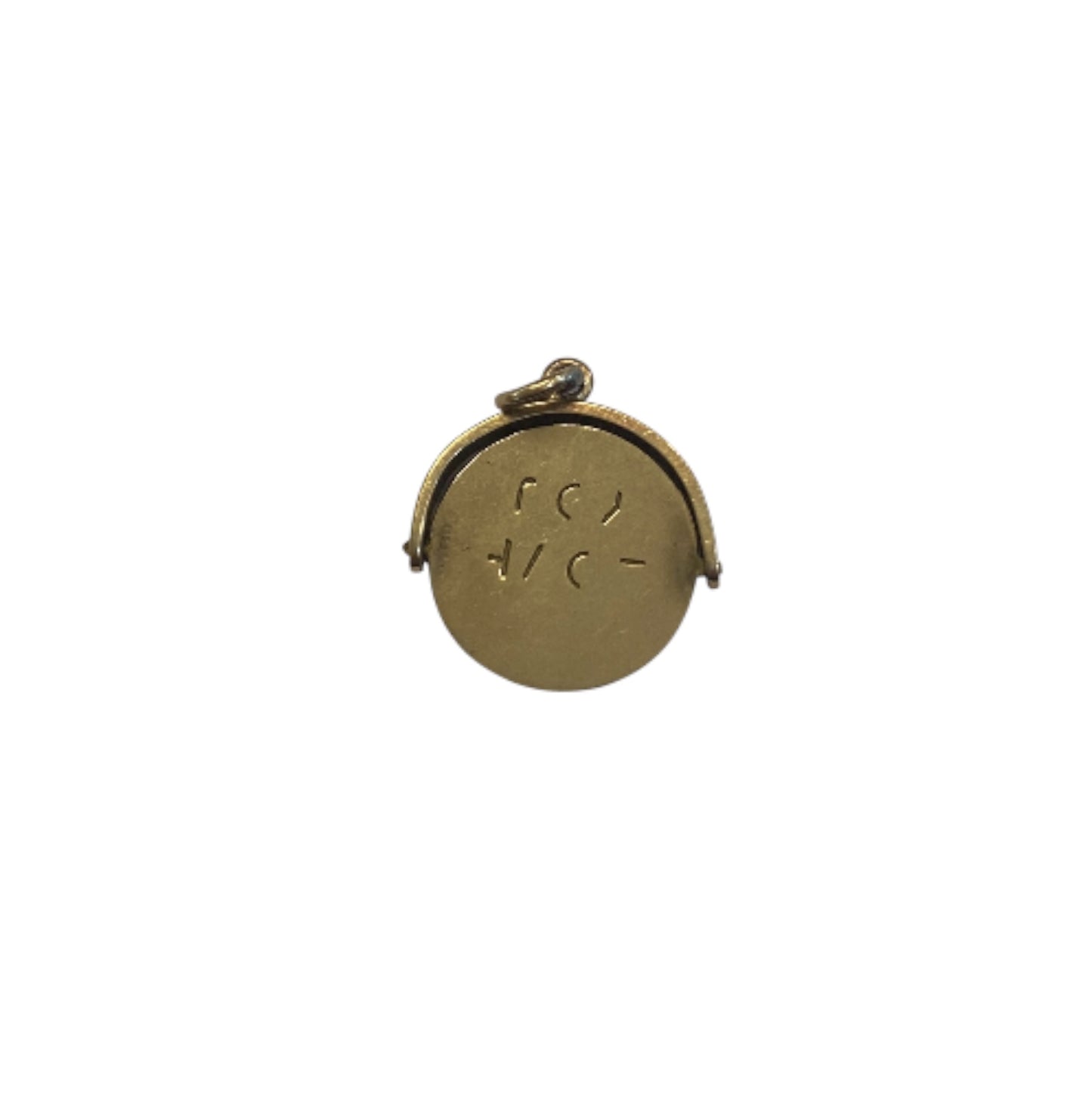 9ct vintage i love you spinner charm by WJP Birmingham 1.2g